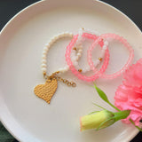 Pink heart bracelet