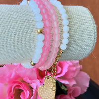 Pink heart bracelet