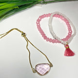 Pink stone bracelet